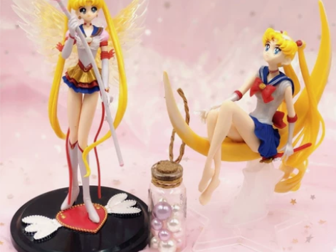 PVC美少女战士车载摆件月亮水冰月经典动漫...
