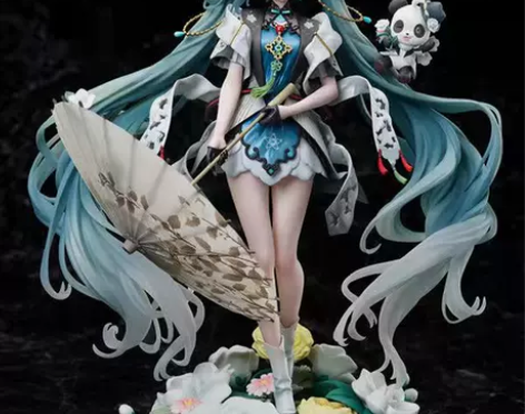 初音未来手办公主雪初音长头发女孩装饰摆件节...