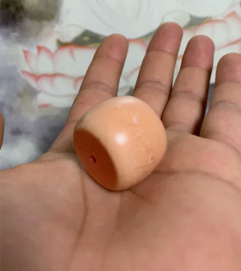赛璐璐老料器 莫莫色大珠子一枚 很不错的...