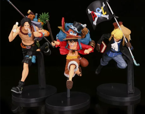3款海贼王手办 动漫周边卡通奔跑路飞 艾斯...