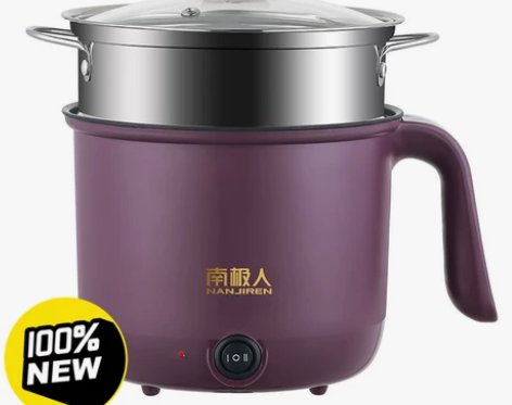 南极人电炒锅宿舍小电锅不粘多功能电煮锅迷你...