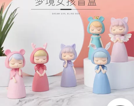 梦境女孩盲盒手办树脂工艺品创意客厅家居摆件...
