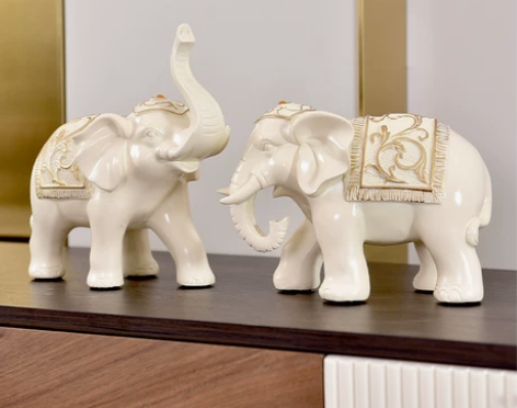 现代客厅装饰品 大象摆件轻奢高档办公室酒柜...