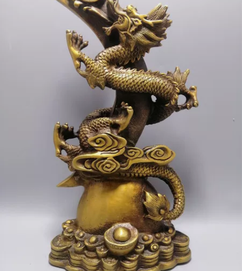 铜龙摆件古玩铜器收藏,招财进宝,工艺精湛 ...