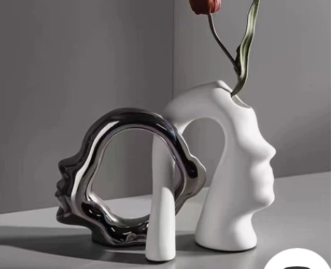 现代简约风格陶瓷花瓶轻奢高档酒柜摆件客厅餐...