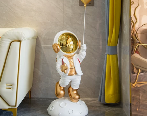 客厅装饰品 大型落地电视柜太空人摆件蓝牙音...