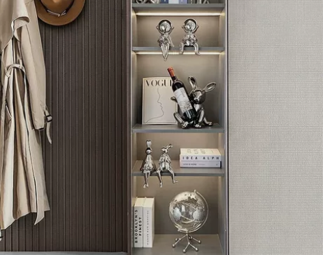 贝汉美简约现代酒柜橱窗装饰品摆件轻奢客厅玄...