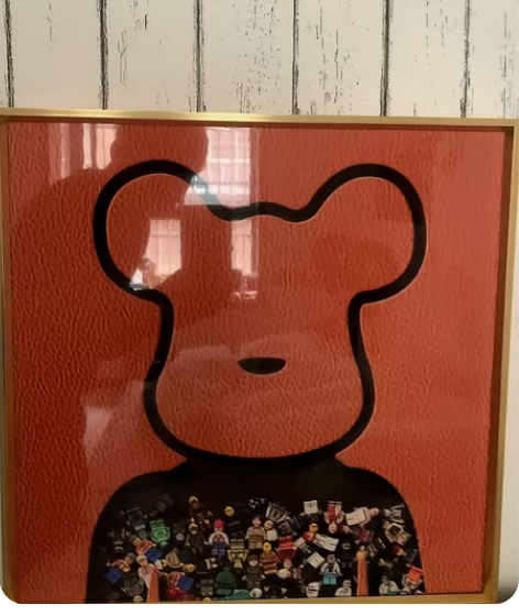 现代卡通动漫装饰画卧室潮流暴力熊挂画简约客...