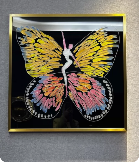 手工琉璃珐琅彩工艺画客厅装饰画立体餐厅卧室...