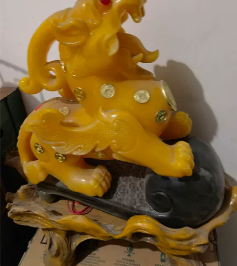 树脂风水摆件，貔貅。高56，宽53。同城自...