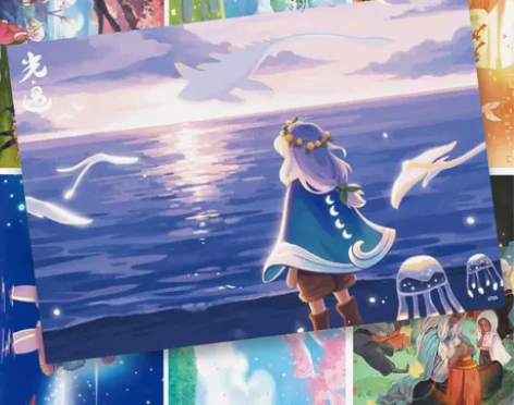 sky光遇海报墙贴风行季白鸟小王子游戏动漫...