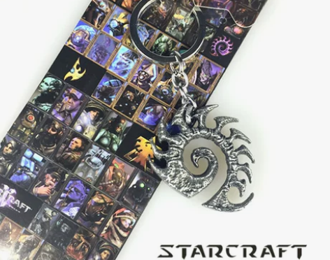 星际争霸2周边 神族标志钥匙扣挂件虫族人族...