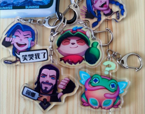 LOL英雄联盟7级成就标志亚克力钥匙扣挂件...