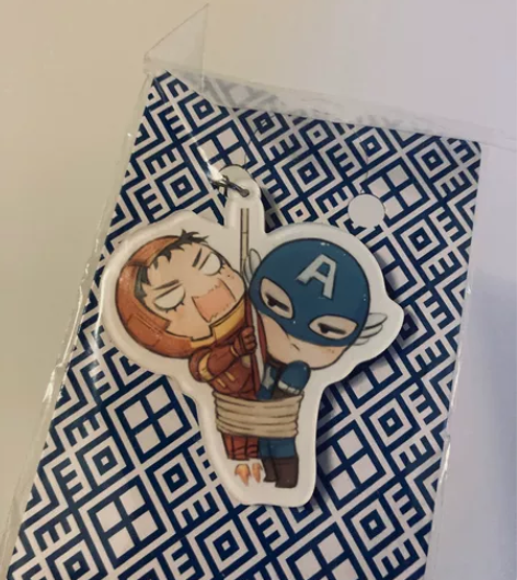 钢铁侠 美国队长 盾铁盾 亚克力 挂件 钥...