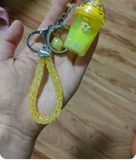 全新奶茶独角兽漂流瓶砂糖钥匙扣，韩式蝴蝶兰...