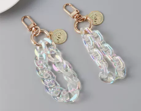 牌挂件 亚克力简约女生清新合金挂牌梦幻扣子...