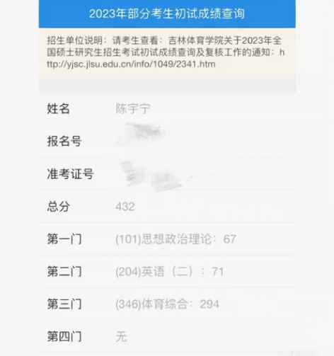 吉林体育学院体教专硕346体育综合 体育教...