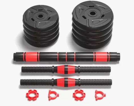 低价捡漏 哑铃杠铃多功能组合全套 总重30...