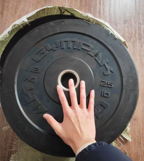 100kg全胶杠铃片 可以搭配 包出售大孔...