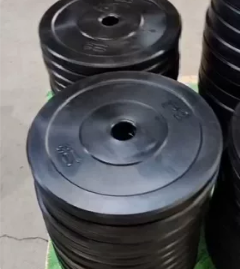7.5一公斤包邮！黑色全胶杠铃片竞技片清仓...