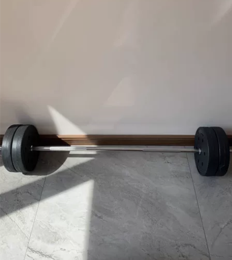 20～100kg彩色杠铃套装 黑色杠铃套装...