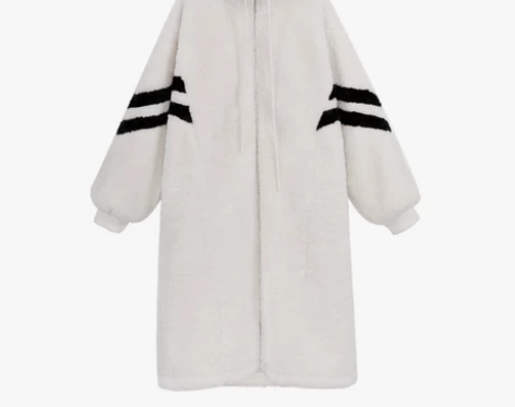 小玉酱【双杠毛外套】2020冬季新款颗粒绒...