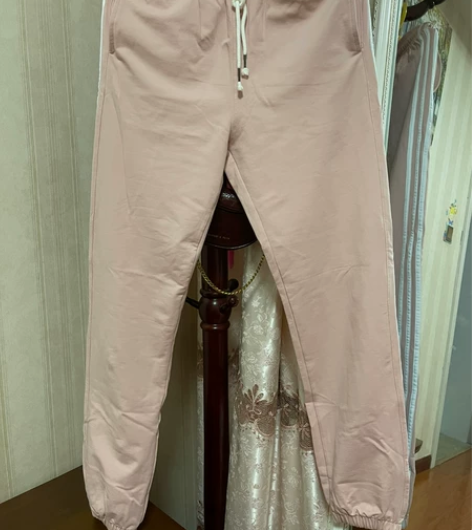 虾粉色女款长卫裤，裤长有104，全新没穿过...