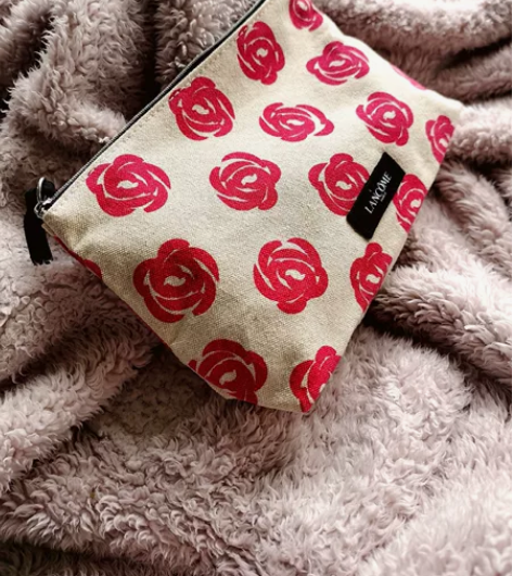 兰蔻专柜正品全新包邮大容量帆布化妆包手拿包...