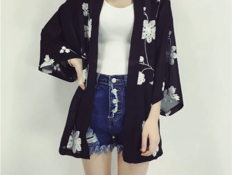 海边度假比基尼泳衣外搭开衫薄款宽松中长款雪...