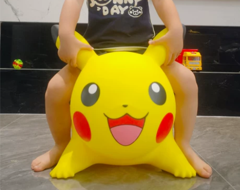 正版授权皮卡丘儿童充气马跳跳马玩具安全大人...