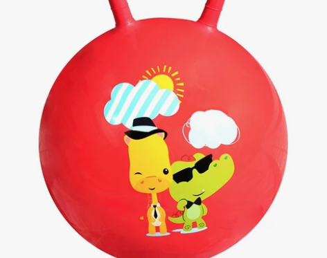 费雪羊角球跳跳球45cm 蛋形跳跳球 加厚...