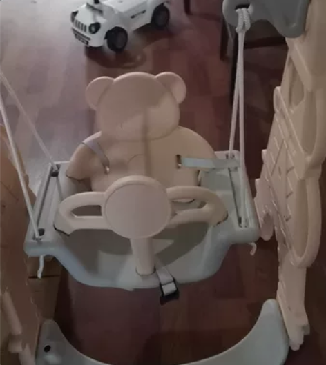 宝宝滑滑梯儿童室内家用小型婴儿秋千组合，不...