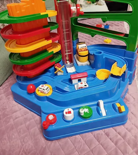 汽车闯关大冒险儿童玩具抖音益智小火车轨道车...