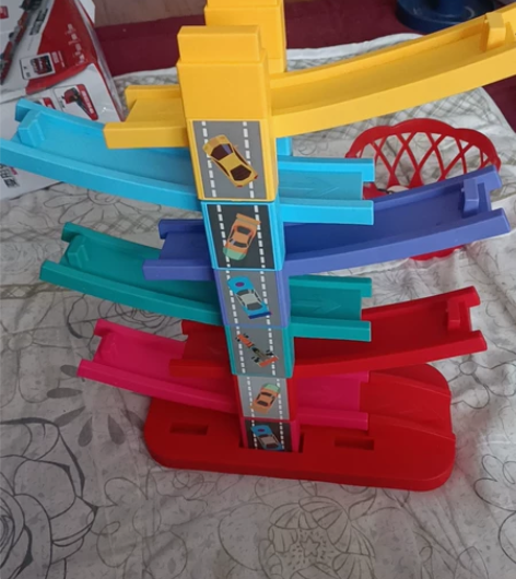 滑行轨道车儿童玩具秋千摇摆车多层天梯极速滑...