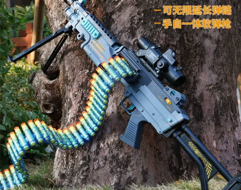 大菠萝M249机关枪手自一体软弹抢电动连发...