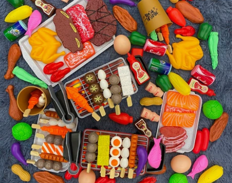 儿童过家家仿真食物BBQ烧烤烤串关东煮串串...