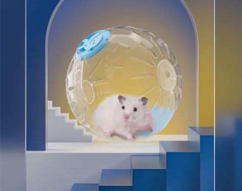 宠尚天仓鼠玩具跑球跑轮滚轮运动球支架金丝熊...