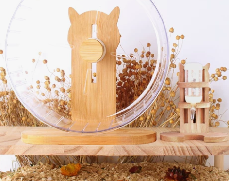 仓鼠超静音跑轮带支架运动玩具滚轮用品套装大...