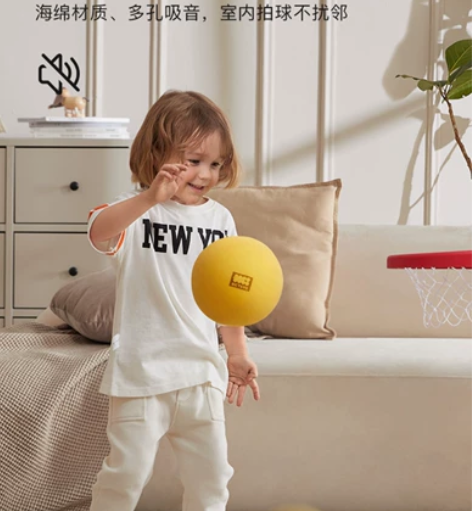 babycare静音球拍拍球儿童无声篮球弹...