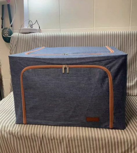 佳帮手加厚棉麻衣服收纳箱布艺衣物整理盒折叠...