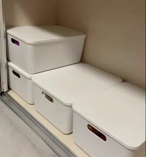 【家用收纳好物 包邮十元两个】白色收纳盒带...