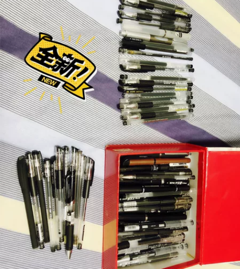 黑色中性笔碳素笔 大部分全新 个别有有过几...