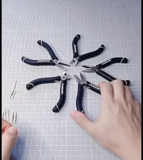 5寸迷你钳子DIY手工钢丝斜口尖嘴弯尖无牙...