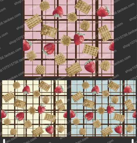 【lolita印花柄图洋装小裙子软妹床单布...