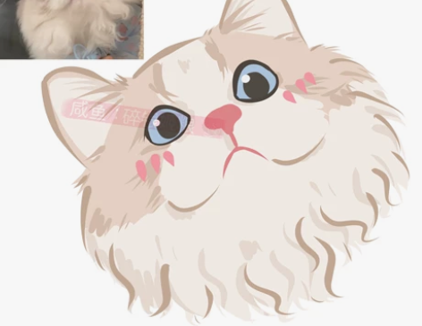 宠物头像定制约稿手绘头像定制情侣画像卡通宠...