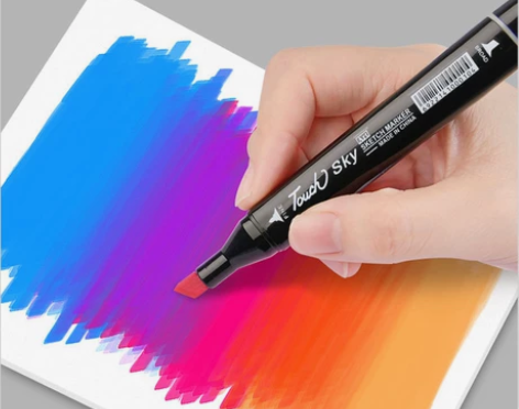 彩色马克笔套装双头油性笔学生美术设计绘画水...