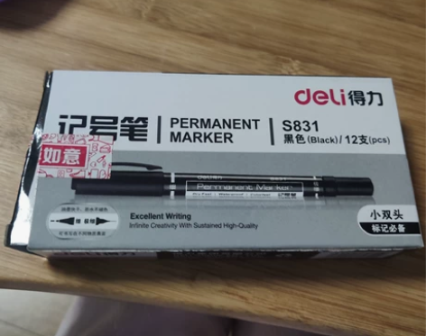 得力小双头记号笔28支 全新，没用过，打开...