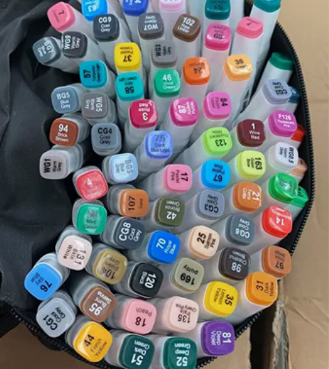 工厂清仓全新80色马克笔 此款浅色系偏多，...