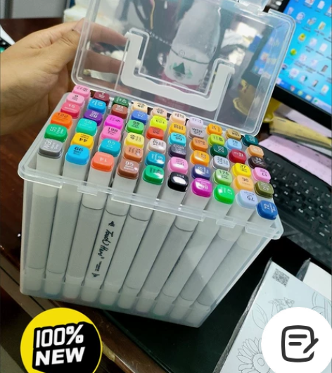 【特价处理】80色双头马克笔手提盒装一套水...
