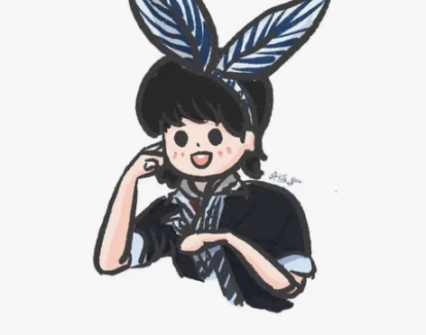 可爱手绘定制简笔画手绘头像q版蜡笔风 图示...